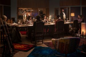 Sam Reid as Lestat De Lioncourt, Jacob Anderson as Louis De Pointe Du Lac, Joseph Potter as Nicholas De Lenfent, Jennifer Ehle as Gabriella, Sarah Swire as TC, Maura Grace Athari as Antoinette Brown and Kameron Lopreore as Italian Tenor - Anne Rice's The Vampire Lestat _ Episode 07 - Photo Credit: Sophie Giraud/AMC