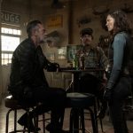 Lauren Cohan as Maggie, Jeffrey Dean Morgan as Negan, Jimmi Simpson as Dillard - The Walking Dead: Dead City _ Season 3, Episode 1 - Photo Credit: Robert Clark/AMC