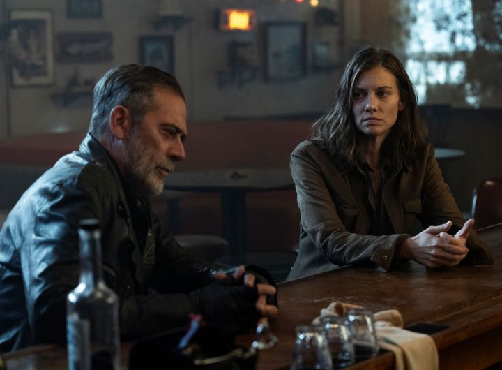 Lauren Cohan as Maggie, Jeffrey Dean Morgan as Negan - The Walking Dead: Dead City _ Season 3, Episode 2 - Photo Credit: Robert Clark/AMC