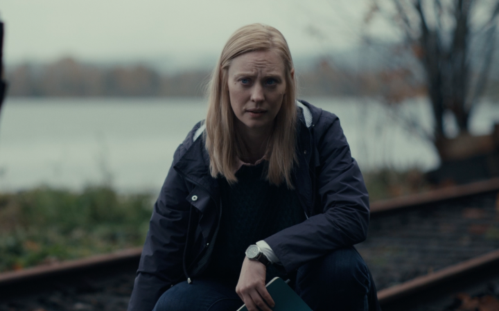 Deborah Ann Woll in a promotional image from The Cycle. Photo: Shudder