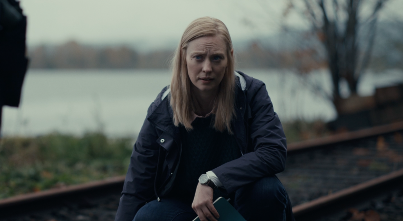 Deborah Ann Woll in a promotional image from The Cycle. Photo: Shudder