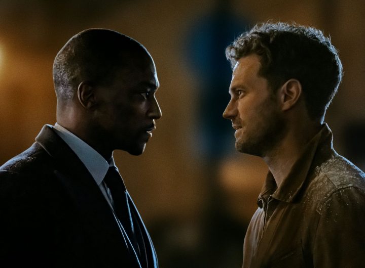 Anthony Mackie and Jamie Dornan in 12 12 12. Photo: Apple TV