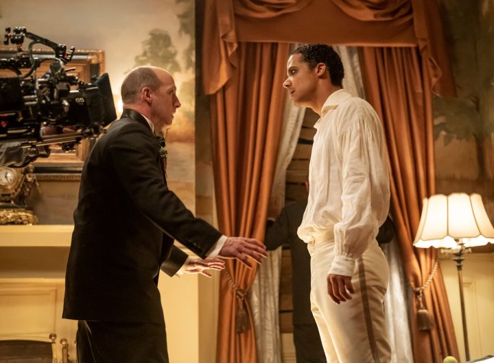 BTS, Jacob Anderson as Louis De Point Du Lac and Matthew Dennis Lewis as Matt McPhail - Interview with the Vampire _ Season 1, Episode 7 - Photo Credit: Alfonso Bresciani/AMC