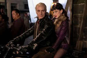BTS, Ben Daniels as Santiago and Genevieve Dunne as Eglee - Interview with the Vampire _ Season 2, Episode 2 - Photo Credit: Larry Horricks/AMC