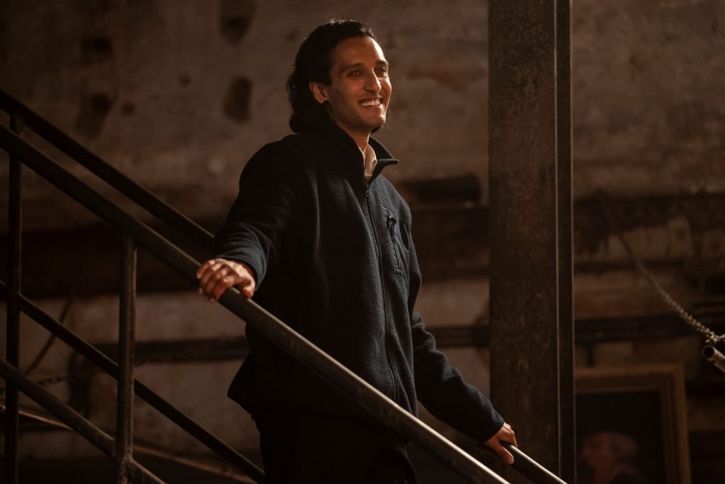 BTS, Assad Zaman as Armand - Interview with the Vampire _ Season 2, Episode 3 - Photo Credit: Larry Horricks/AMC