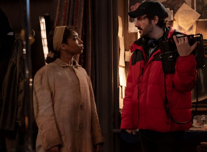 BTS, Director Levan Akin, Delainey Hayles as Claudia - Interview with the Vampire _ Season 2, Episode 4 - Photo Credit: Larry Horricks/AMC