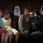 BTS, Crew, Jacob Anderson as Louis de Pointe du Lac, Delainey Hayles as Claudia and Roxane Duran as Madeleine - Interview with the Vampire _ Season 2, Episode 7 - Photo Credit: Larry Horricks/AMC
