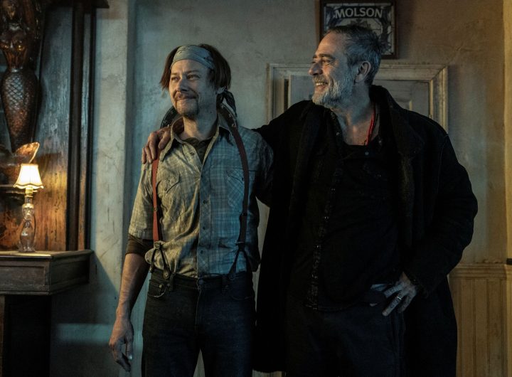 Jeffrey Dean Morgan as Negan, Jimmi Simpson as Mason - The Walking Dead: Dead City _ Season 3, Episode 3 - Photo Credit: Robert Clark/AMC