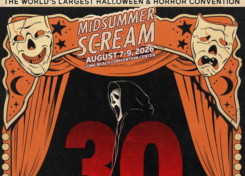 Key art for the Scream 30th anniversary panel at Midsummer Scream 2026