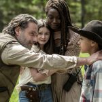 Andrew Lincoln as Rick Grimes, Danai Gurira as Michonne, Cailey Fleming as Judith, Anthony Azor as RJ - The Walking Dead: The Ones Who Live _ Season 1, Episode 6 - Photo Credit: Gene Page/AMC