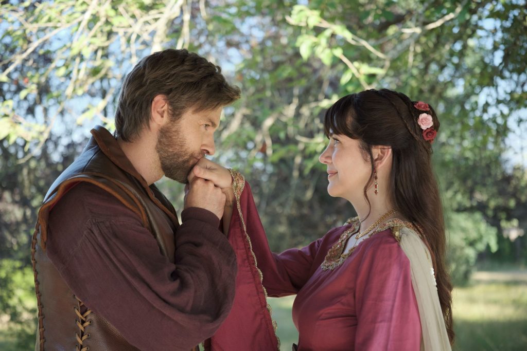 James Trevena and Julie Gonzalo in A Knight to Remember. Photo: Hallmark Media