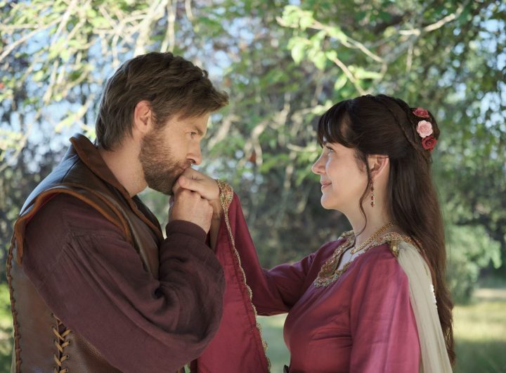 James Trevena and Julie Gonzalo in A Knight to Remember. Photo: Hallmark Media