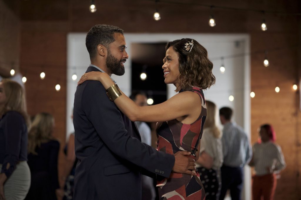 Alvina August and Nathan Witte in Falling Into Place. Photo: Nathan Witte, Alvina August Credit: ©2026 Hallmark Media/Photographer: Courtesy Muse Entertainment