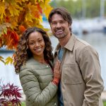 Mishael Morgan and Corey Sevier in Pumpkin Regatta Romance. Credit: ©2026 Hallmark Media/Photographer: Courtesy Vortex Media