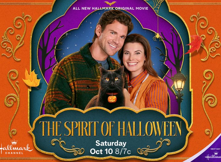 Kevin McGarry and Meghan Ory in The Spirit of Halloween. Image: Hallmark Media