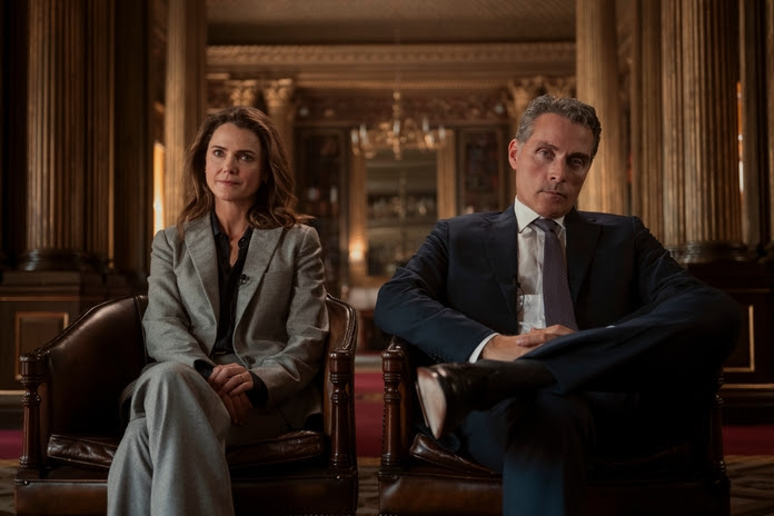 Keri Russell and Rufus Sewell in The Diplomat season 4. Photo: Netflix