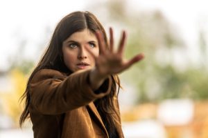 Alexandra Daddario as Rowan Mayfair in Mayfair Witches: Salem Coven. Photo: AMC Global Media