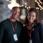 Brendan Morgan and Lindura in Merry Memories. Credit: ©2026 Hallmark Media/Photographer: Courtesy Johnson Production Group