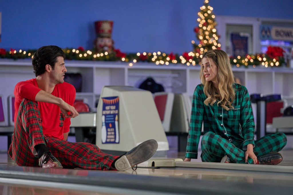 Franco Lo Presti and Ashley Newbrough in Winter Wonderlanes. Credit: ©2026 Hallmark Media/Photographer: Courtesy Johnson Production Group